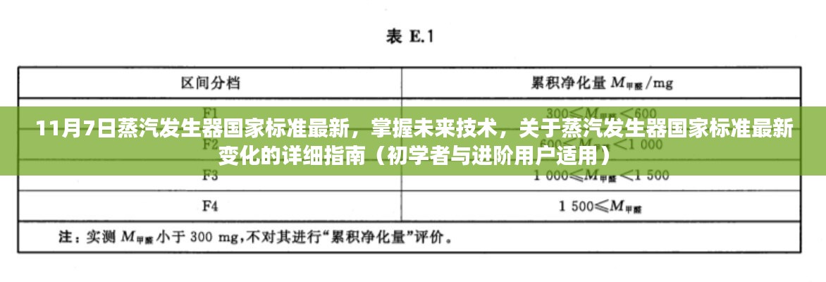 蒸汽发生器国家标准最新解读，掌握未来技术，初学者与进阶用户的详细指南（11月7日更新）