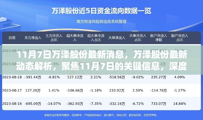 11月7日万泽股份最新动态深度解析，影响与前景展望