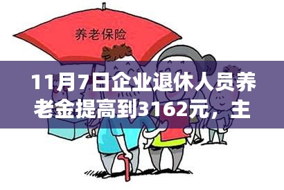 养老金升级记，老陈的秋日故事，企业退休人员养老金提升至3162元，友情、家庭与温暖的交织篇章