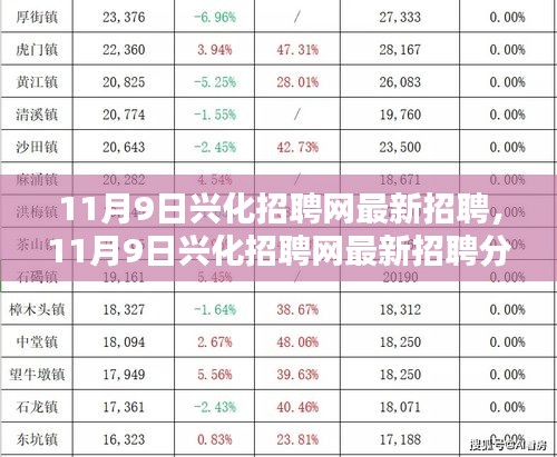 11月9日兴化招聘网最新招聘热点解析，利弊探讨与观点冲突