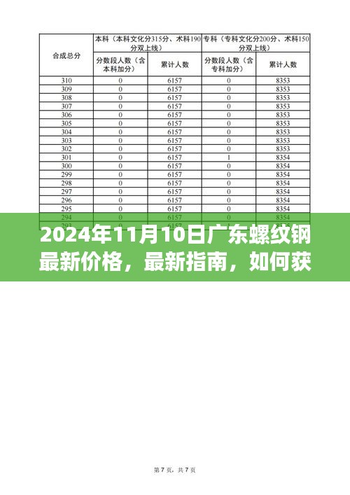 2024年11月10日广东螺纹钢价格指南，最新价格、分析与获取方式