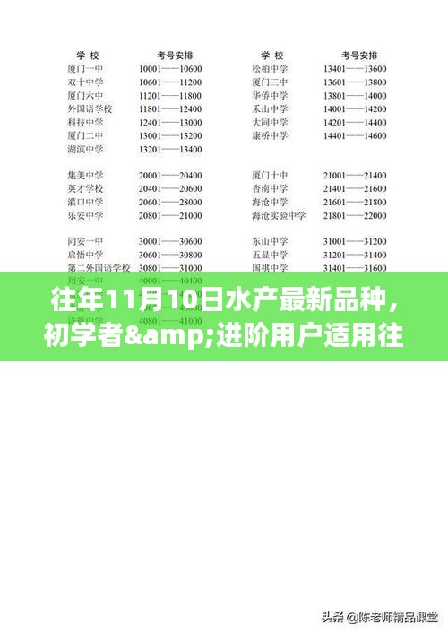 最新水产品种探索，从初学者到进阶用户的指南，历年11月与年初品种知识全解析