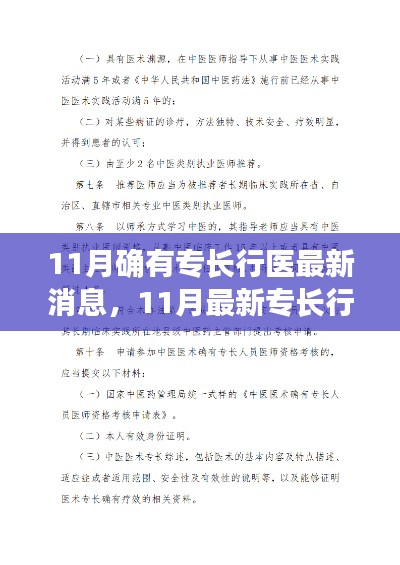 11月专长行医最新动态与学习指南，逐步精通专业技能