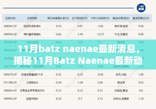 揭秘Batz Naenae的十一月最新动态，三大要点深度解析