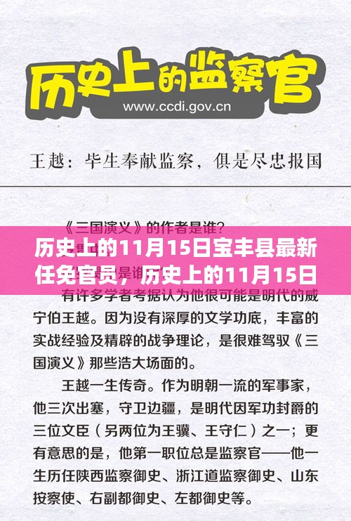 历史上的11月15日宝丰县最新任免官员，历史上的11月15日宝丰县官员任免探析，某某观点阐述