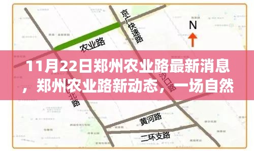 11月22日郑州农业路最新消息，郑州农业路新动态，一场自然美景的探索之旅，寻找内心的平和与宁静