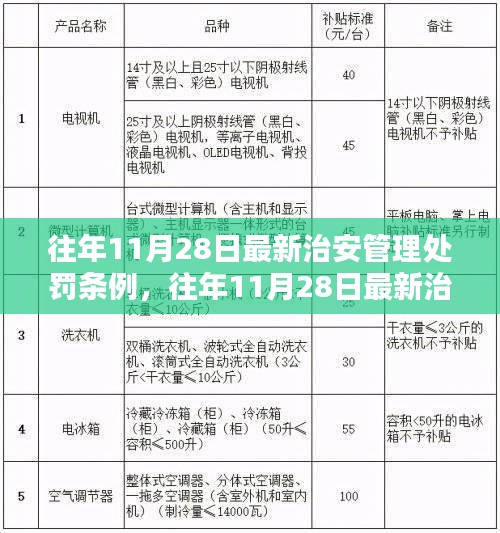 往年11月28日治安管理处罚条例详解及学习遵守指南