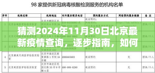 北京最新疫情查询指南，如何了解2024年11月30日疫情信息逐步指南