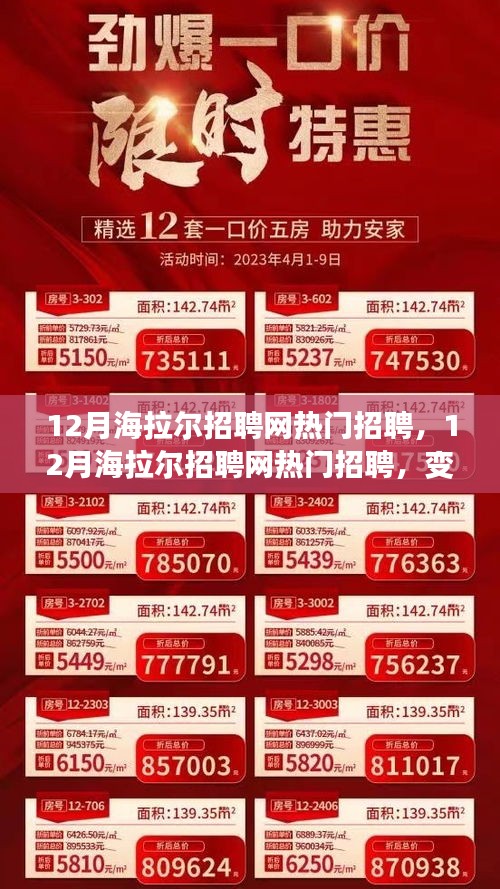 12月海拉尔招聘网热门职位概览，变化催化成长，学习开启无限可能