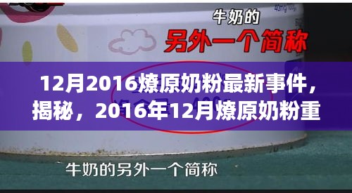 12月2016燎原奶粉最新事件，揭秘，2016年12月燎原奶粉重大事件深度解析