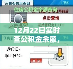 12月22日实时查公积金余额，轻松掌握住房公积金动态