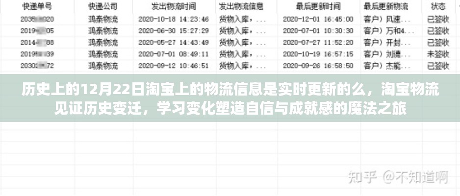 淘宝物流历史变迁，见证实时更新与塑造自信成就感的魔法之旅（12月22日物流回顾）