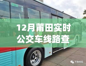 12月莆田实时公交查询，驾驭城市脉络，练就自信与成就感的旅程