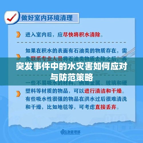 突发事件中的水灾害如何应对与防范策略