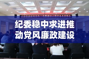 纪委稳中求进推动党风廉政建设迈上新台阶