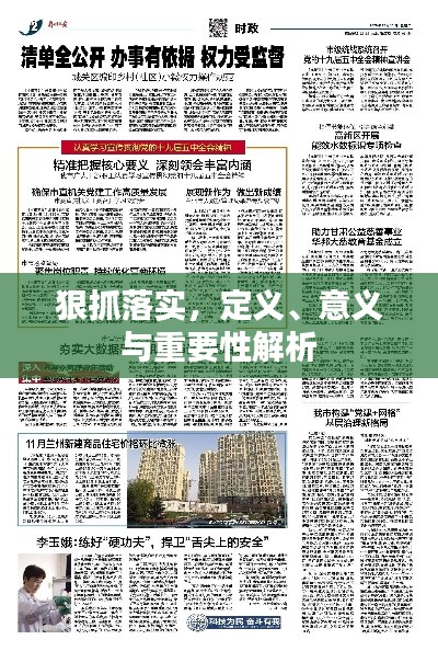 狠抓落实，定义、意义与重要性解析