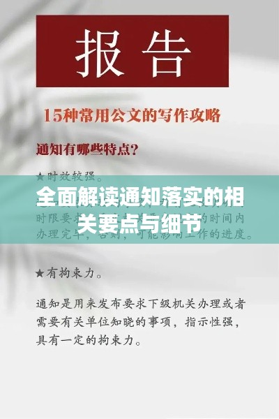 全面解读通知落实的相关要点与细节