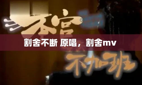 割舍不断 原唱，割舍mv 