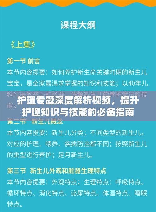 护理专题深度解析视频，提升护理知识与技能的必备指南