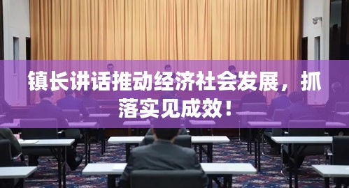 镇长讲话推动经济社会发展，抓落实见成效！