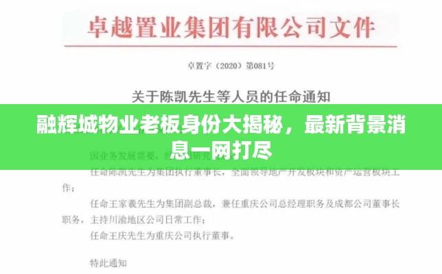 融辉城物业老板身份大揭秘，最新背景消息一网打尽