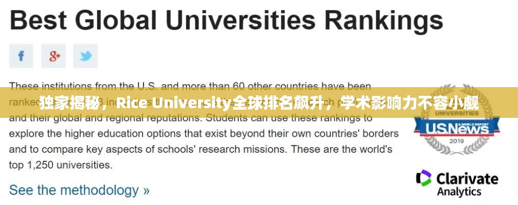 独家揭秘，Rice University全球排名飙升，学术影响力不容小觑