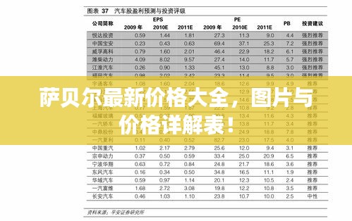 萨贝尔最新价格大全，图片与价格详解表！